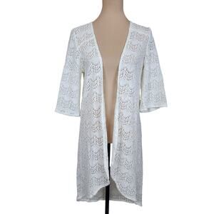 NWT Minkpink Off White Medium Large Cardigan Duster Blouse